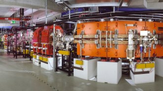 The experimental storage ring at the GSI Helmholtz Centre in Darmstadt, Germany.