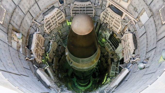 a nuclear intercontinental ballistic missile in a silo